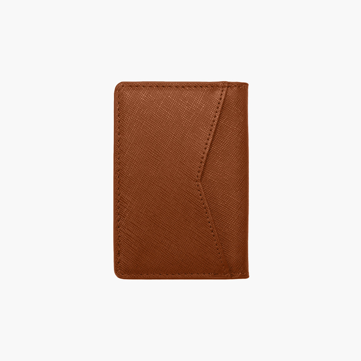 Brown Saffiano Bi-Fold Wallet