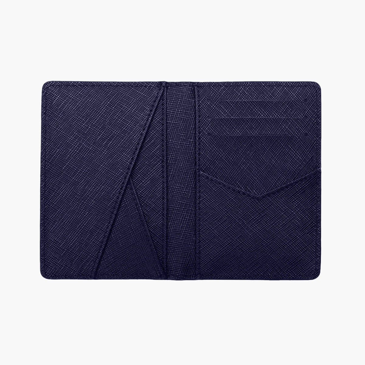 Navy Blue Saffiano Bi-Fold Wallet