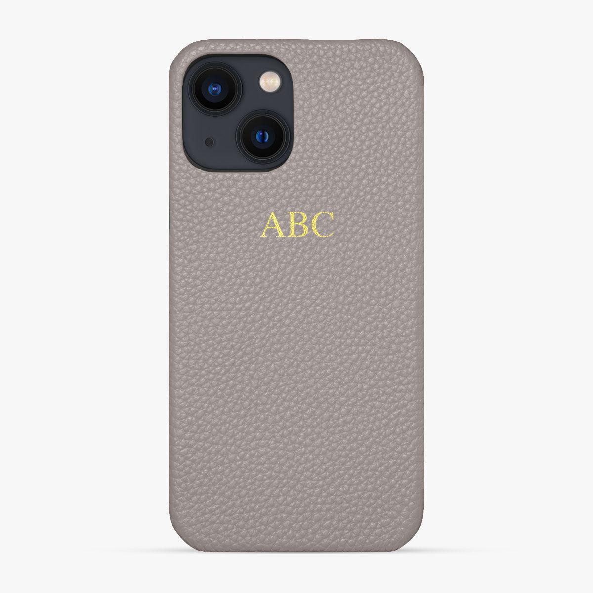 Foil Embossed iPhone 15 Plus Phone Case - Luxe Leather #colour_grey pebble leather