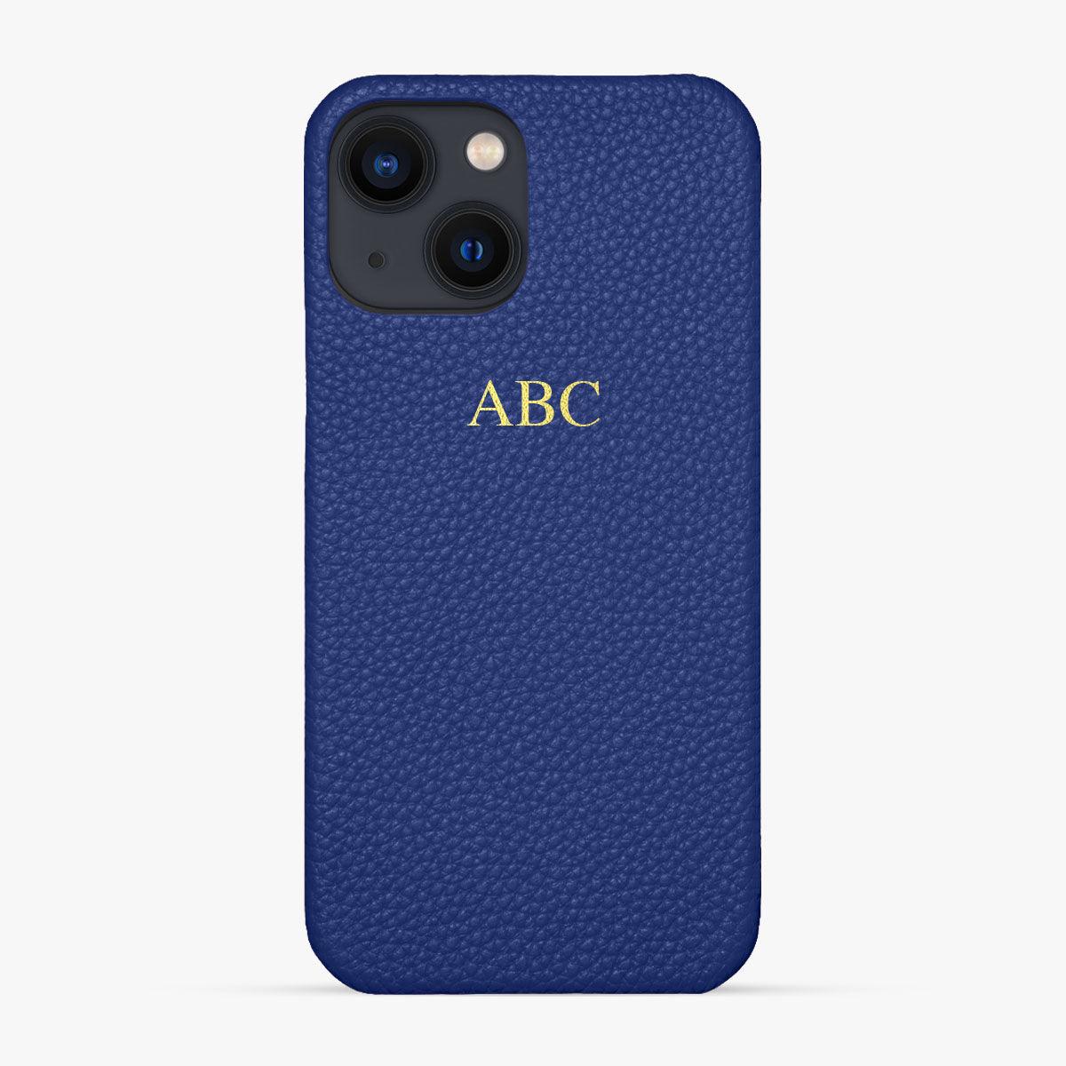 Foil Embossed iPhone 15 Plus Phone Case - Luxe Leather #colour_navy blue pebble leather