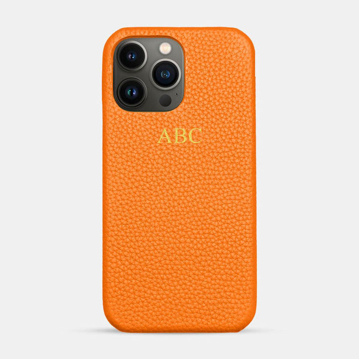Orange Pebble Leather Set - Luxe Leather