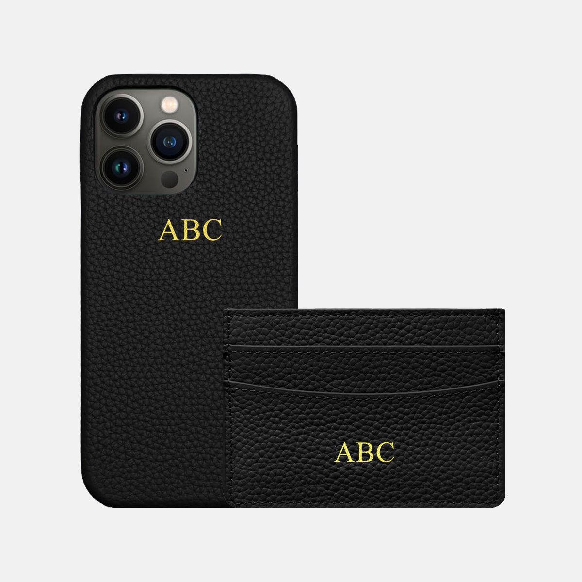Black Pebble Leather Set - Luxe Leather