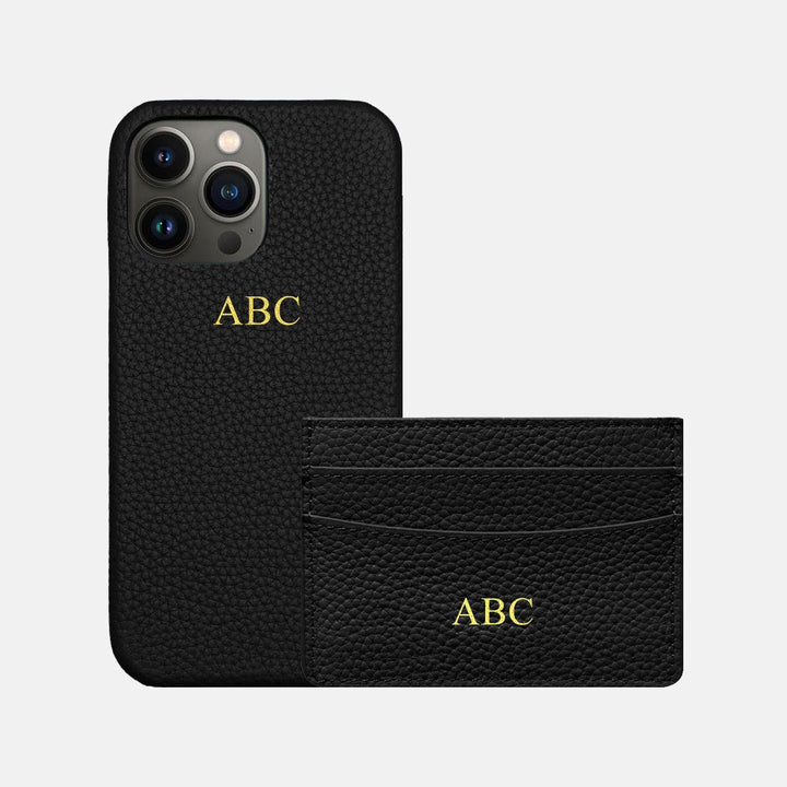Black Pebble Leather Set - Luxe Leather