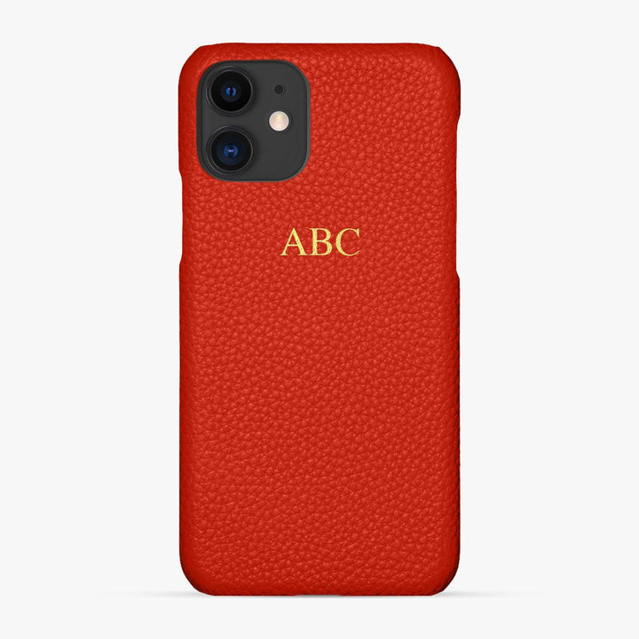 Foil Embossed iPhone 11 Phone Case - Luxe Leather
