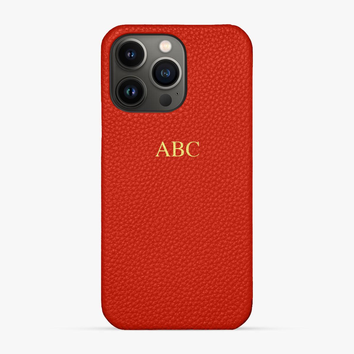 Foil Embossed iPhone 14 Pro Phone Case - Luxe Leather