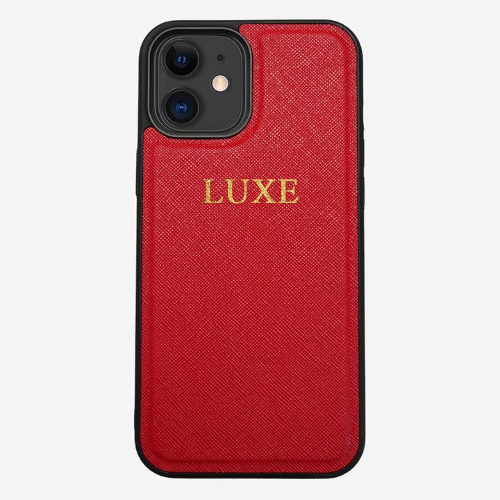 Red Saffiano iPhone 11 Case - Luxe Leather